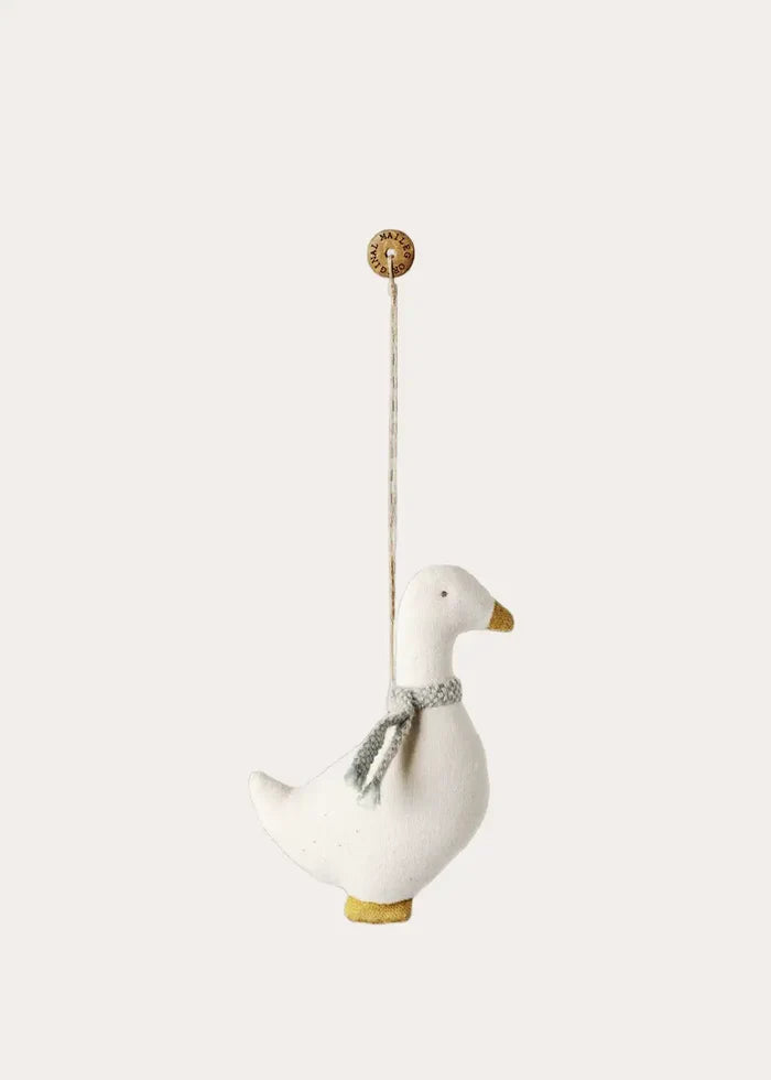 Fabric Goose Tree Ornament in White from Pepa London