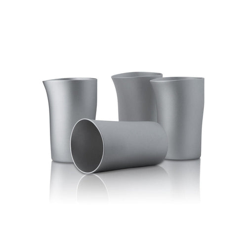 fink | beakers | set of 4 | silver matte