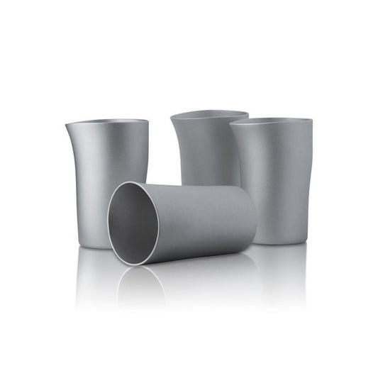 fink | beakers | set of 4 | silver matte