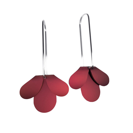 fink | earrings | flip curve | red