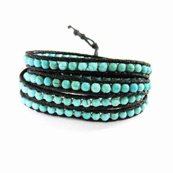 Five Wrap Leather Bracelet - Thailand