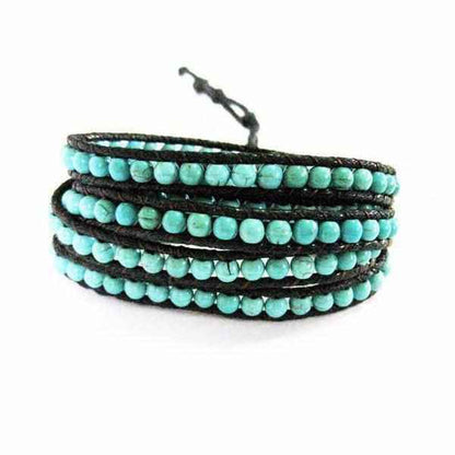 Five Wrap Leather Bracelet - Thailand