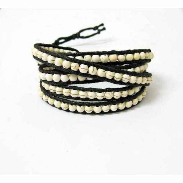 Five Wrap Leather Bracelet - Thailand