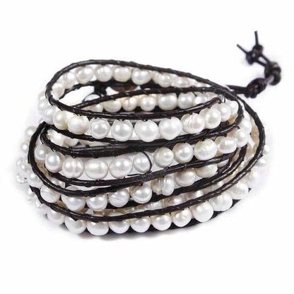 Five Wrap Leather Bracelet - Thailand