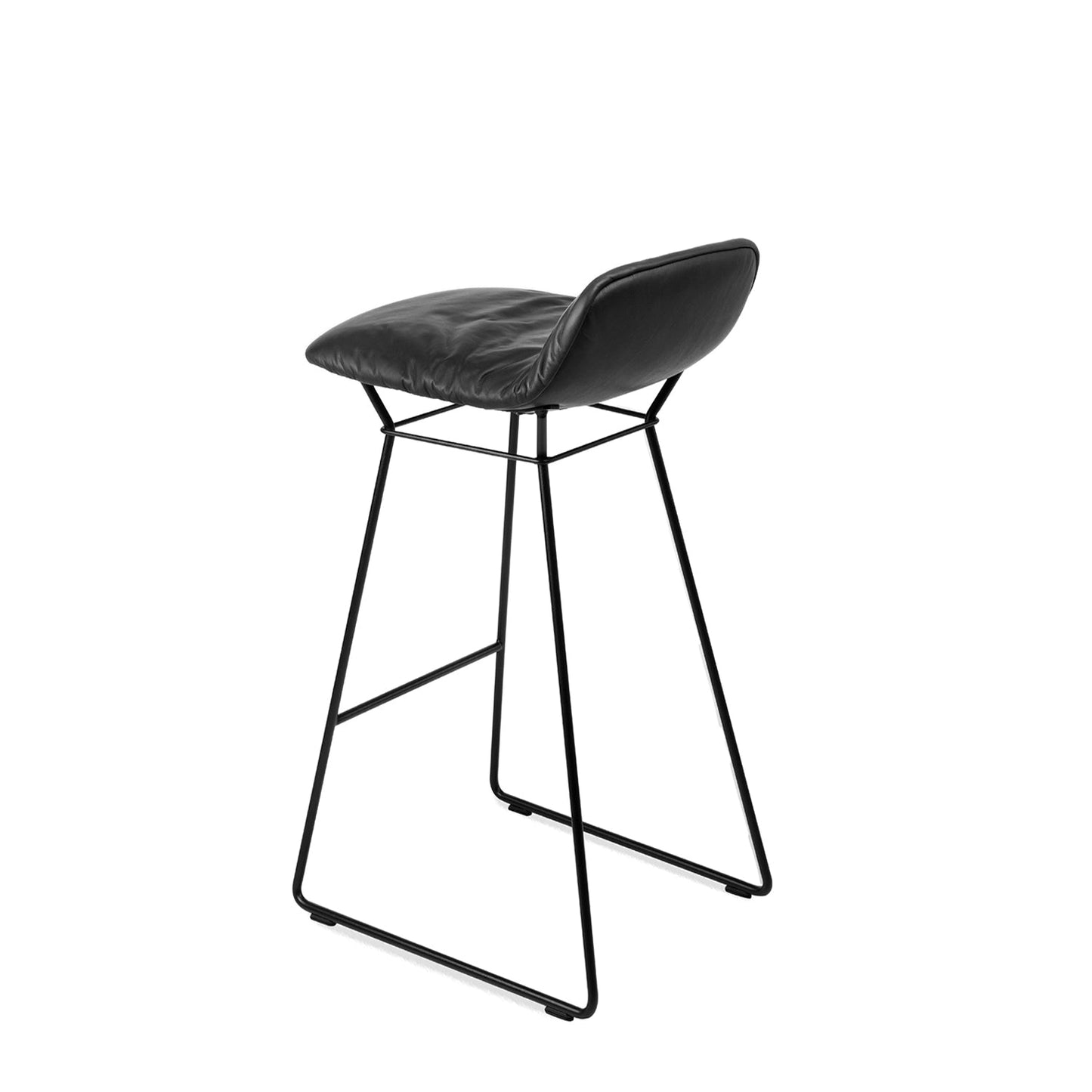 freifrau | leya barstool low 82cm | wire frame deep black| sahara ebony 60009