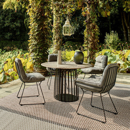 freifrau | leyasol chair | lopi chai + steel bronze glaze frame