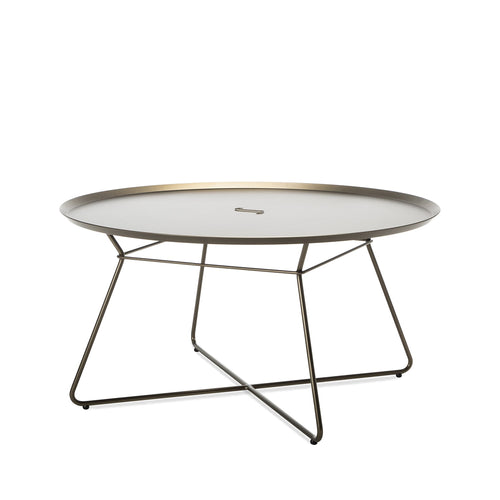 freifrau | leyasol outdoor coffee table | extra large | steel bronze glaze