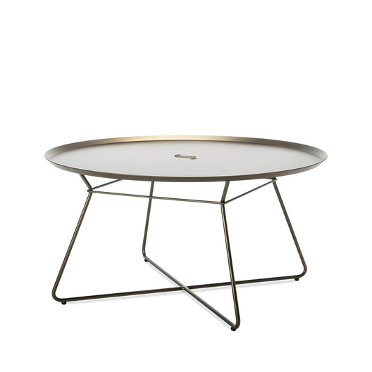freifrau | leyasol outdoor coffee table | extra large | steel bronze glaze