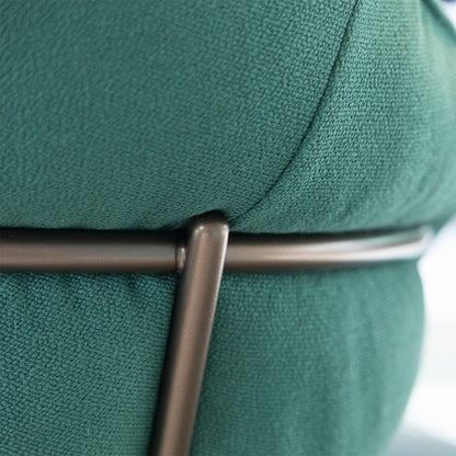 freifrau | low dining | marie armchair | deep black steel frame | nobilis raphael 73 vert kaki