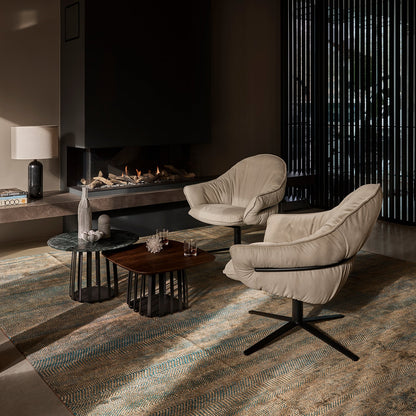 freifrau | marie lounge chair | x-base frame | adamo + eva tabacco
