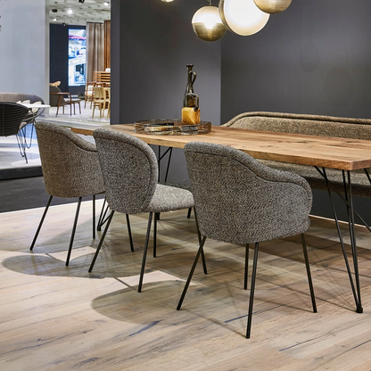 freifrau | ona curve armchair 2020 | steel frame | shake steel