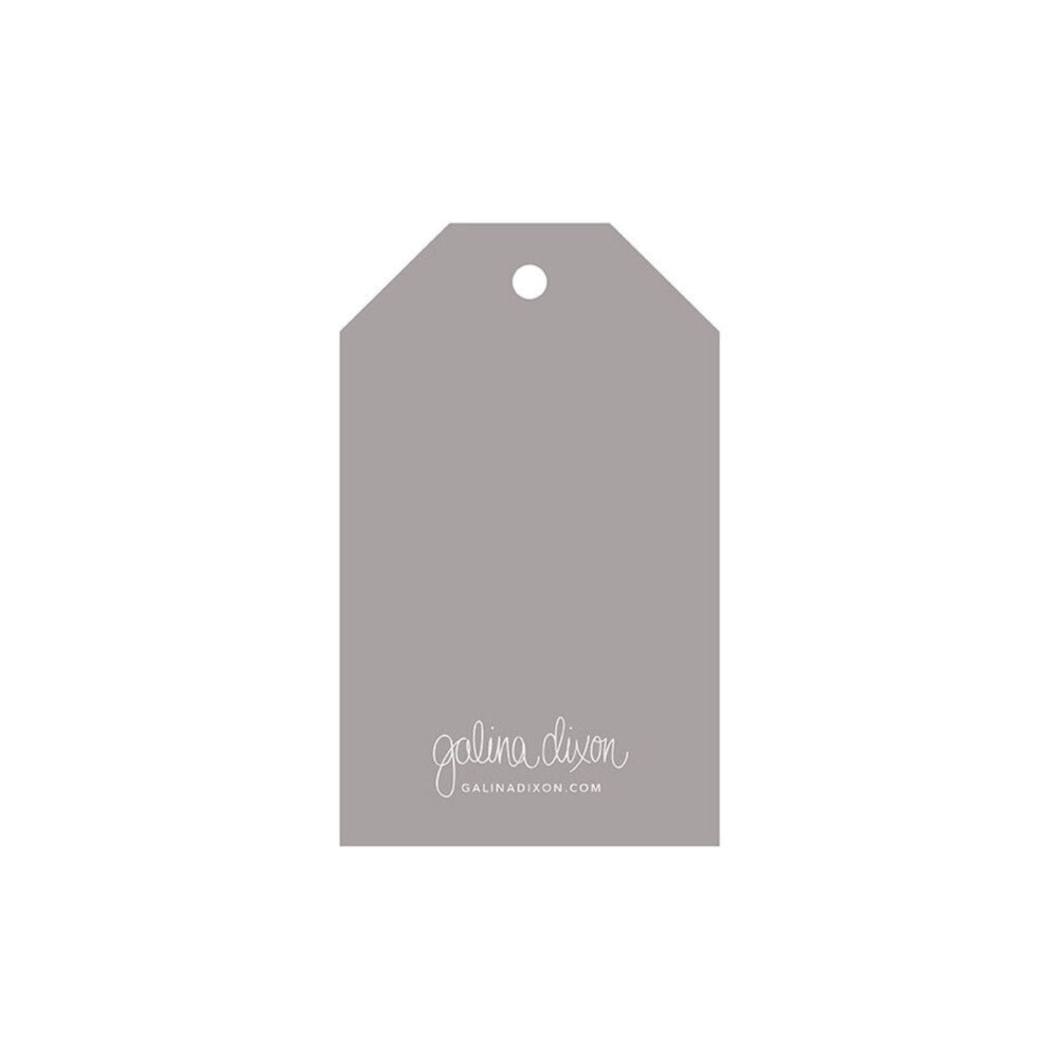 galina dixon | gift tag | happy birthday grey