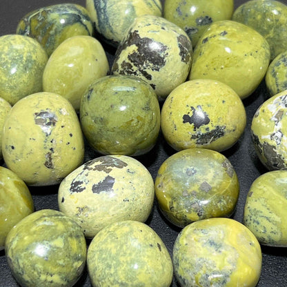 Green Serpentine Tumbled Stones (By The Piece or Pound)
