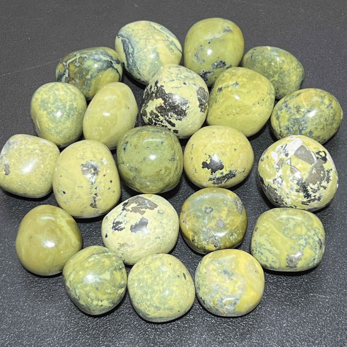 Green Serpentine Tumbled Stones (By The Piece or Pound)