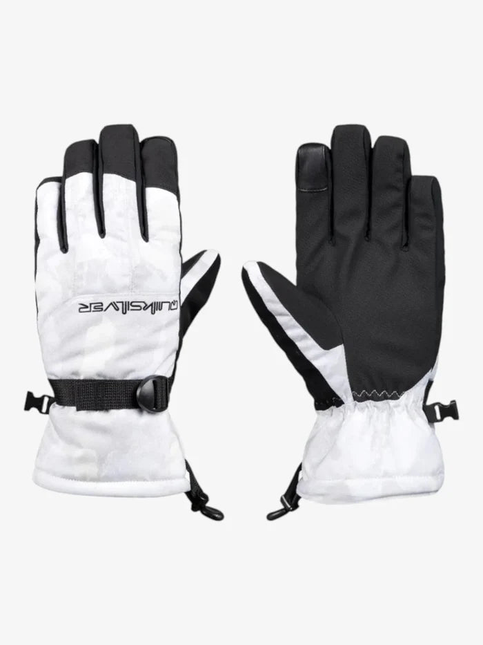Guantes Quiksilver Snow Mission Negro Beige - Indy