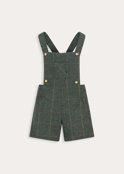 Harrington Tweed Pocket Detail Dungarees in Green (18mths-4yrs) DUNGAREES from Pepa London