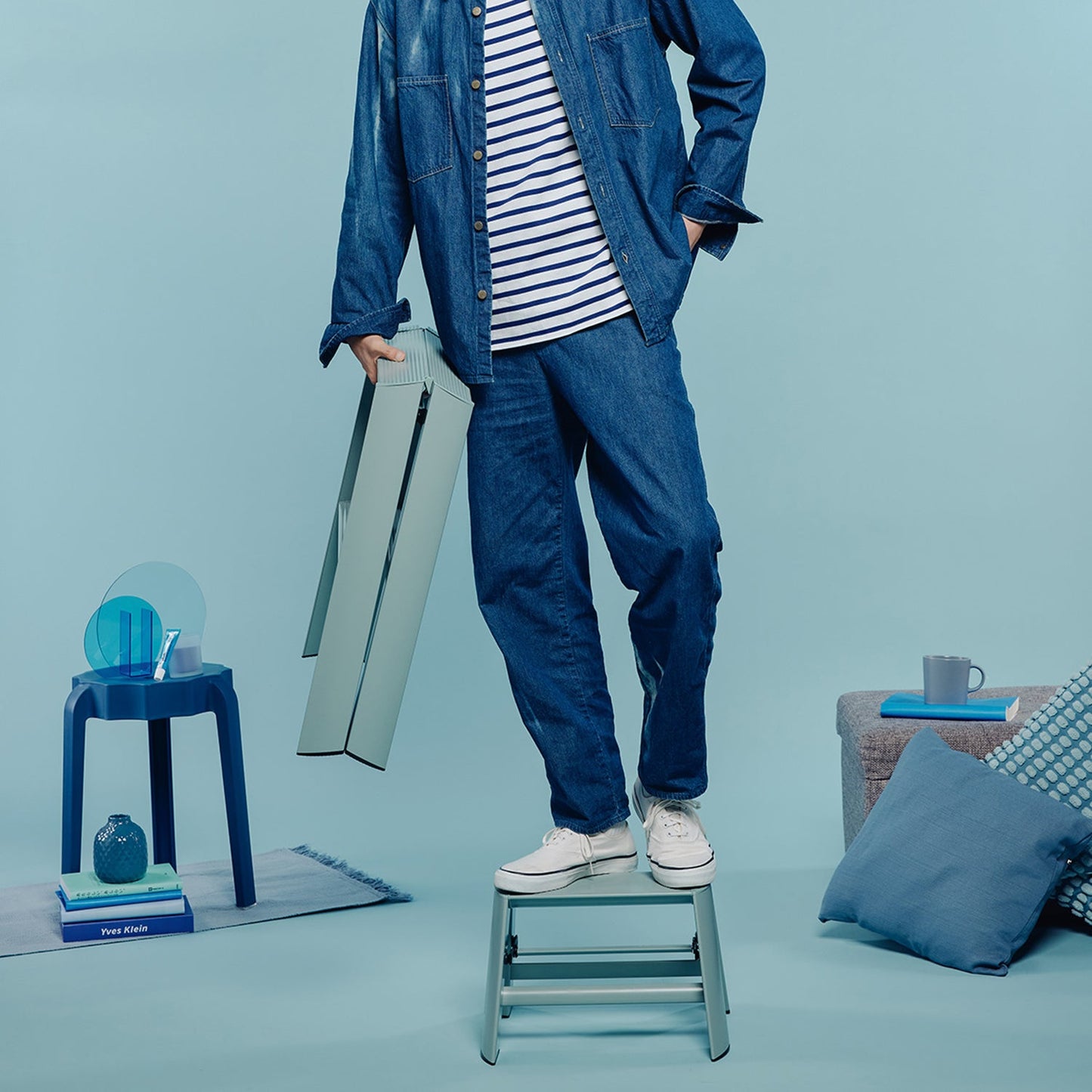 hasegawa | lucano 2 step ladder | dusty mint