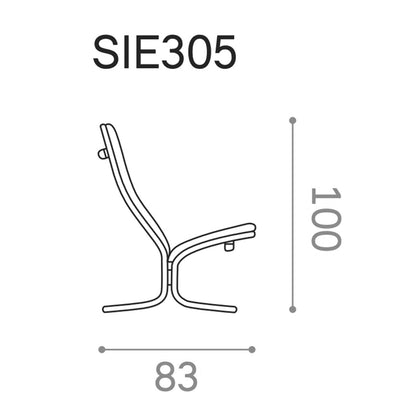 hjelle | siesta fiora 305 chair | high back | oak + hemsen HA19 leather