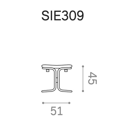 hjelle | siesta fiora 309 footstool | oak + hemsen HA19 leather