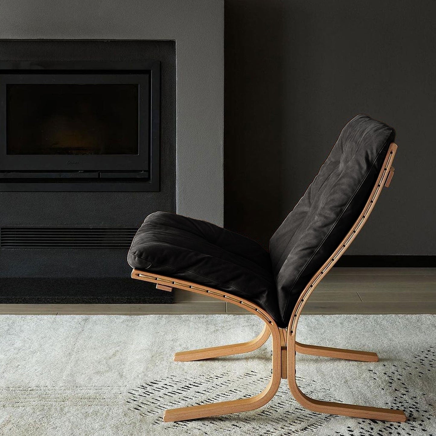 hjelle | siesta classic 302 chair | low back | oak + hemsen HA19 leather