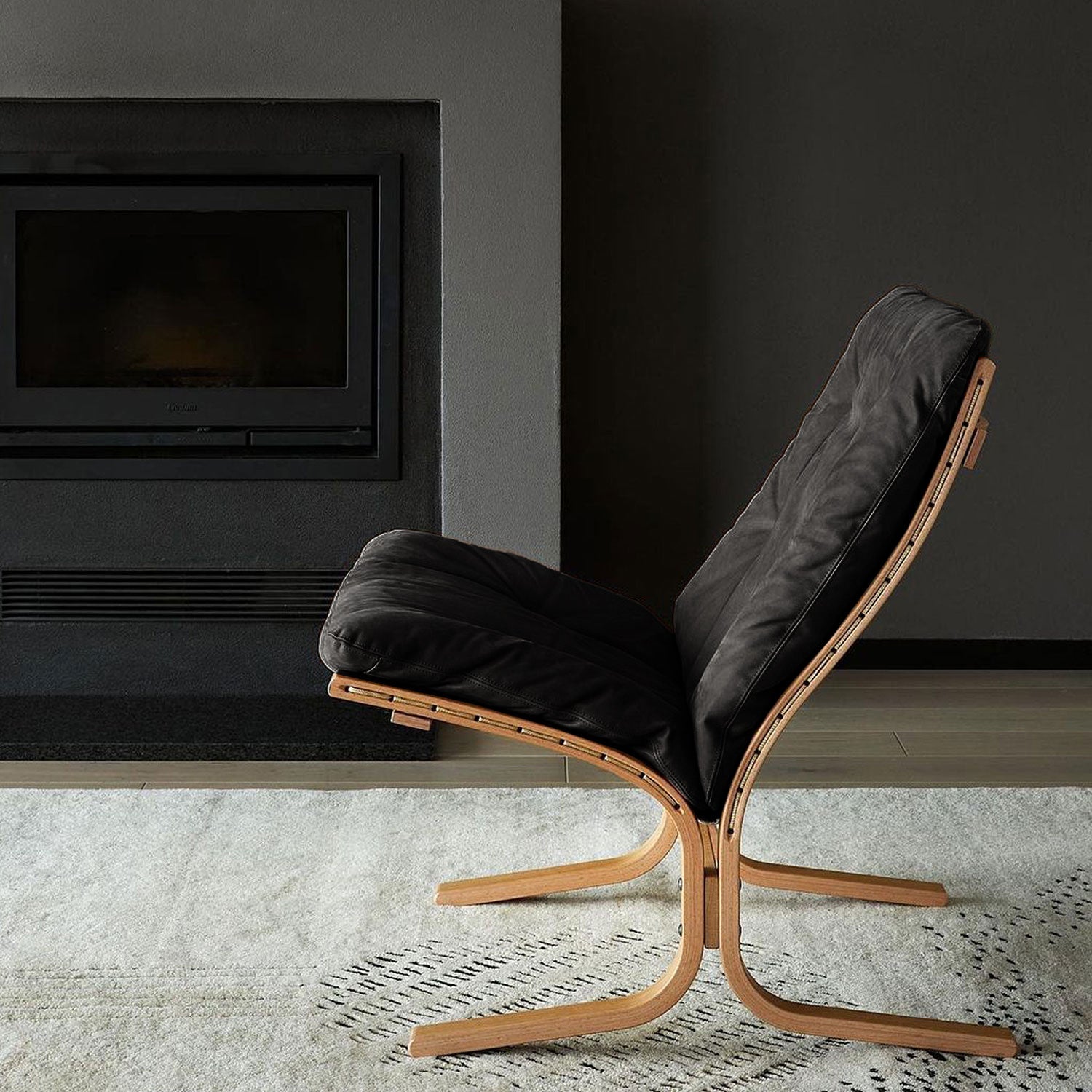 hjelle | siesta classic 302 chair | low back | oak + hemsen HA19 leather