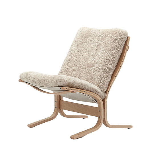hjelle | siesta ovis 302 OV chair | low back | oak + sheepskin moonlight