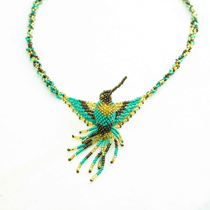 Hummingbird Seed Bead Necklace Assorted - Guatemala