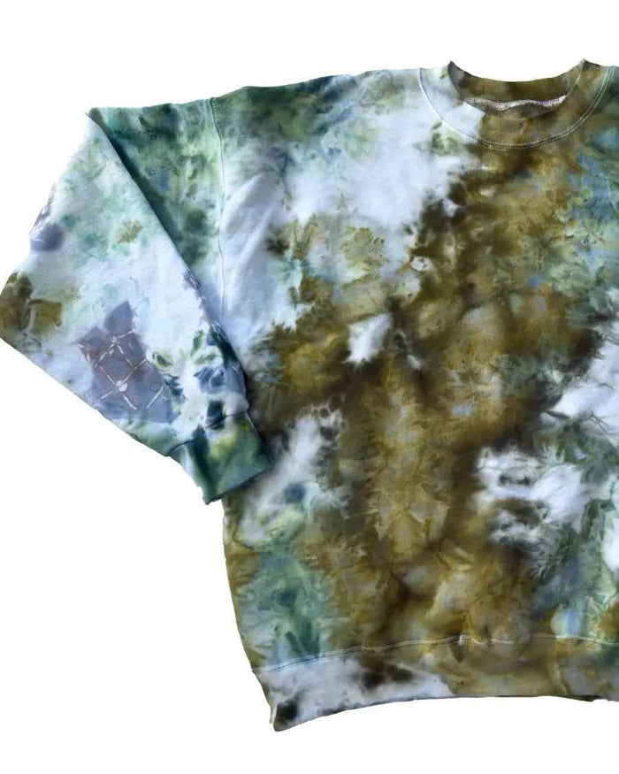 Ice-Dyed 90/10 Sweatshirt – Tree Moss