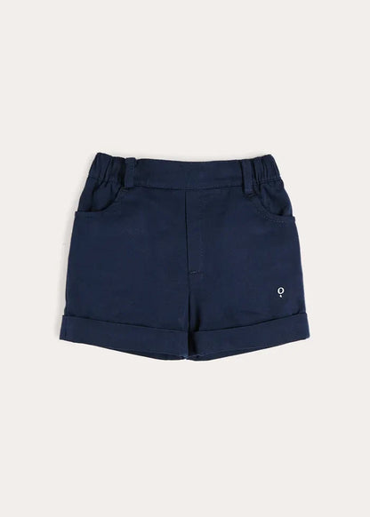 Insignia Elasticated Waist Turn-up Shorts in Navy (12mths-4yrs) SHORTS from Pepa London