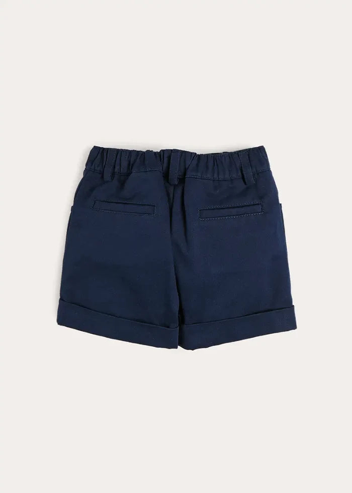 Insignia Elasticated Waist Turn-up Shorts in Navy (12mths-4yrs) SHORTS from Pepa London