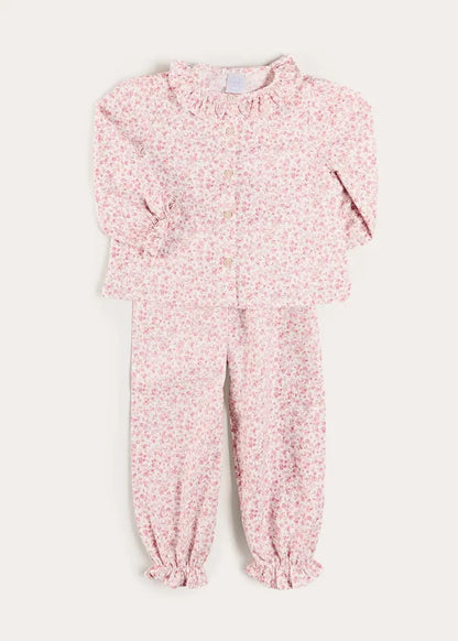 Jane Floral Pyjamas in Pink (18mths-10yrs) NIGHTWEAR from Pepa London