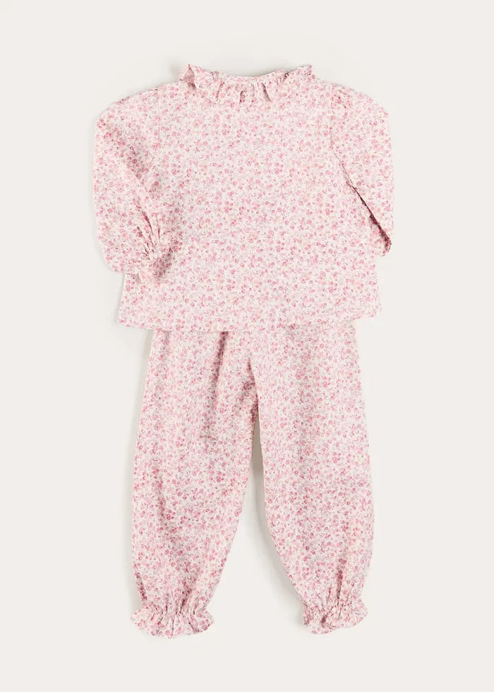 Jane Floral Pyjamas in Pink (18mths-10yrs) NIGHTWEAR from Pepa London