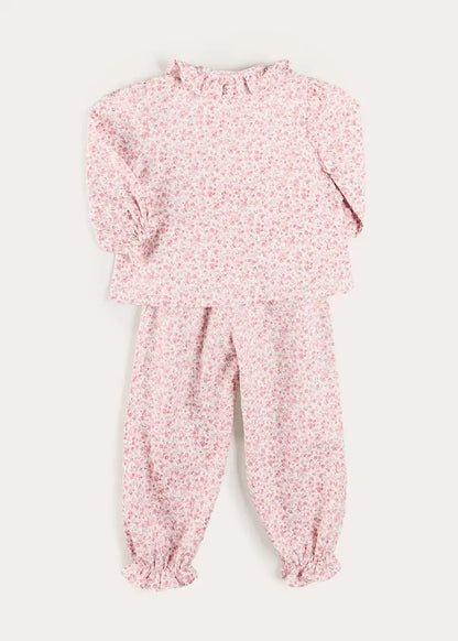 Jane Floral Pyjamas in Pink (18mths-10yrs) NIGHTWEAR from Pepa London