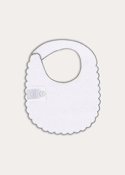 Janine Floral Scallop Edge Bib in Cream Accessories from Pepa London