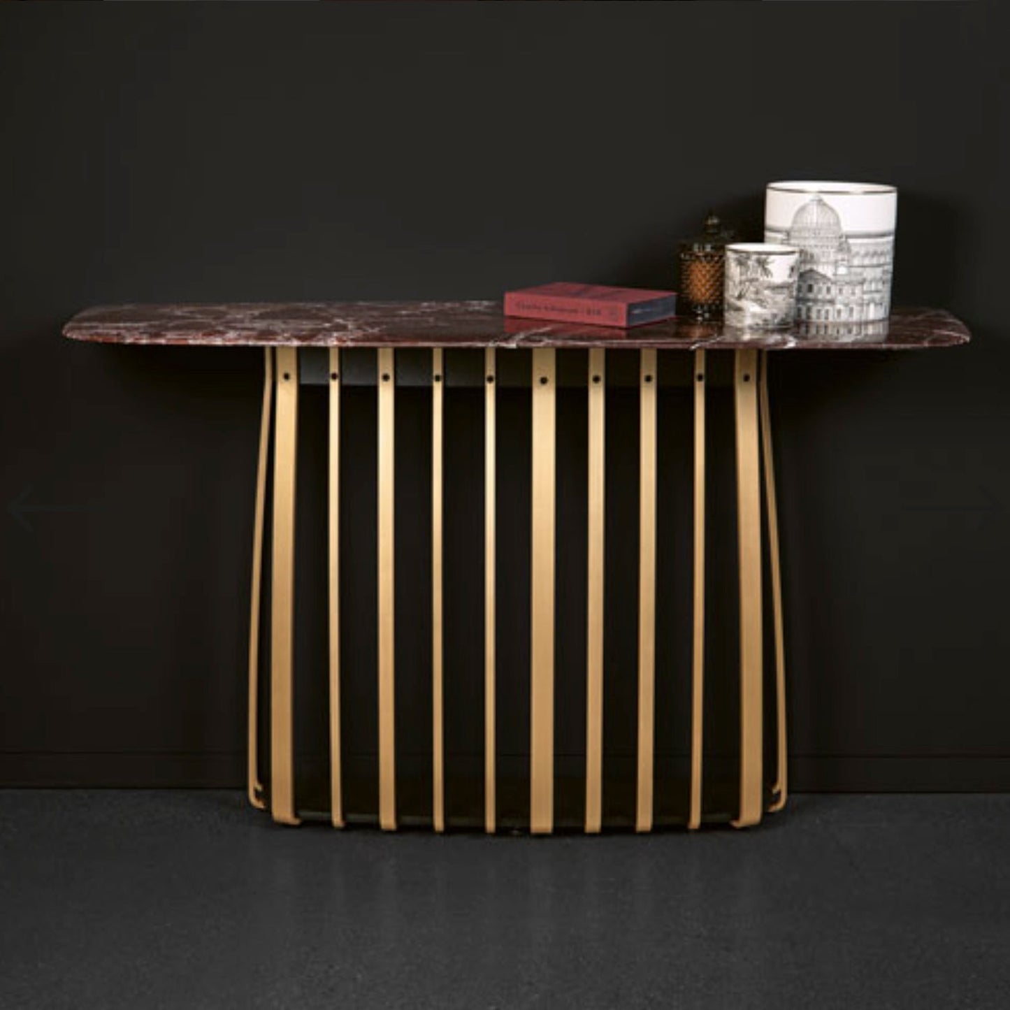 janua | bc 10 basket console table | oak + black base