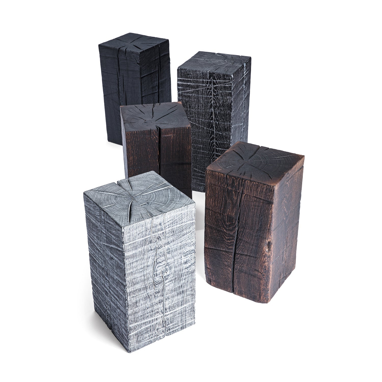 janua | sk 02 cube side table / stool | white smoked oak 55cm