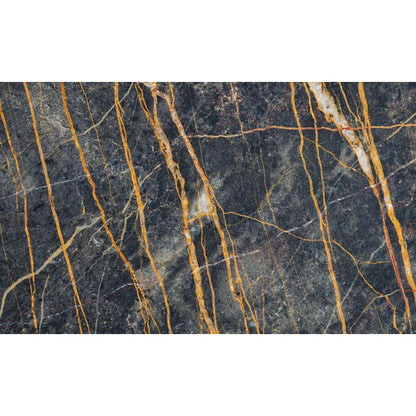 janua | bc 07 basket table round | black and gold limestone + black base 110cm