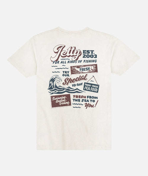 Jetty Men's Fresh Catch Pocket Tee Apparel Jetty White Small