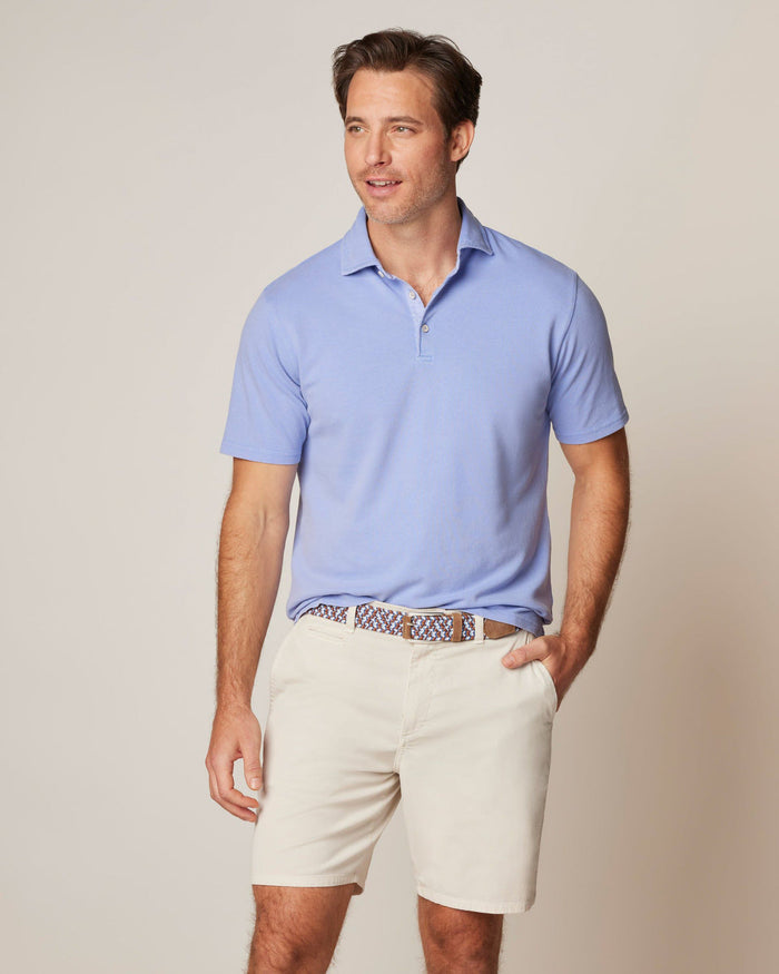 Johnnie O Mens Shoreline Cotton Pique Polo Apparel Johnnie-O Lilac Small