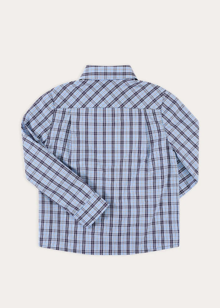 Kingsley Check Oxford Collar Shirt in Blue (2-10yrs) SHIRTS from Pepa London