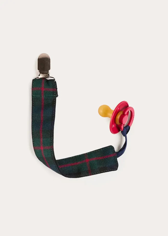 Kinnerton Tartan Dummy Clip Dummy Clip in Green ACCESSORIES from Pepa London