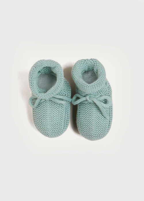 Knitted Booties in Green SHOES from Pepa London