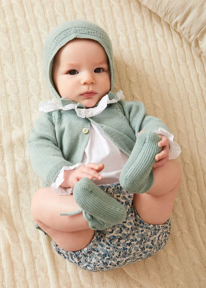 Knitted Booties in Green SHOES from Pepa London