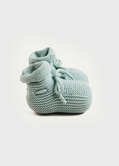 Knitted Booties in Green SHOES from Pepa London