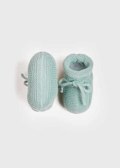 Knitted Booties in Green SHOES from Pepa London
