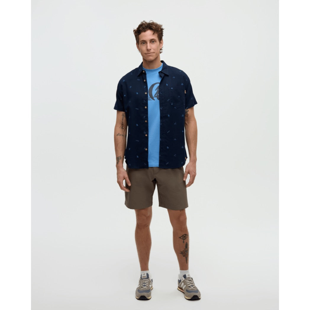TENTREE - LAKE LIFE MANCOS SHIRT | Midnight Blue/Lake Life