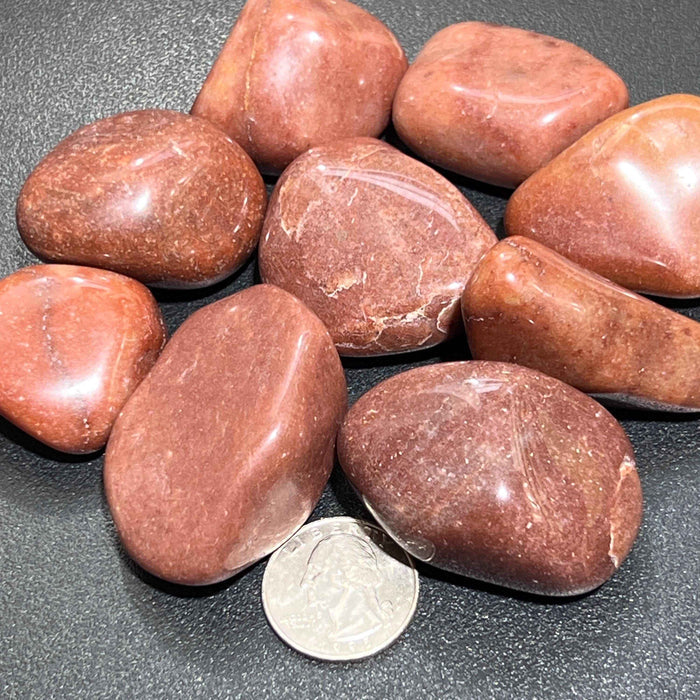 Large Red Brown Jasper Tumbled Stones (By The Piece Or Pound)