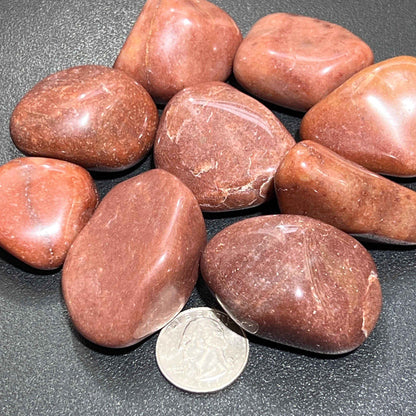 Large Red Brown Jasper Tumbled Stones (By The Piece Or Pound)