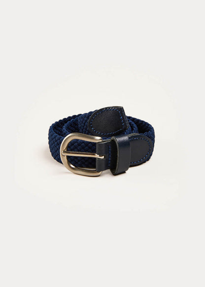 Leather Braided Belt in Navy (XS-S) BELTS from Pepa London