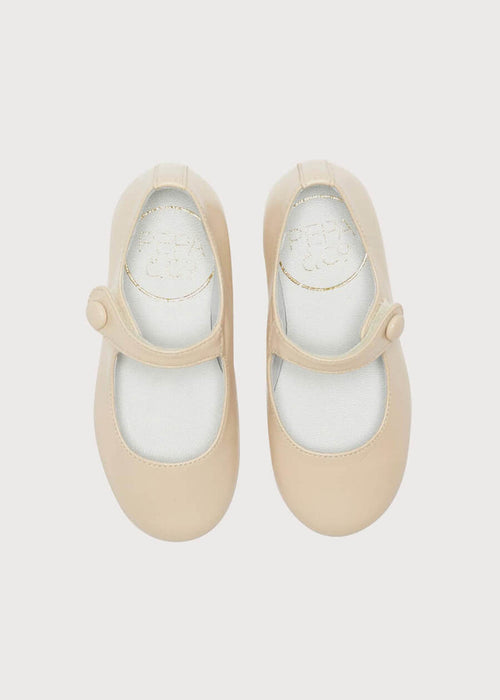 Leather Celebration Mary Jane Shoes in Beige (20-35EU) SHOES from Pepa London